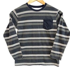 365 Kids from Garanimals Long Sleeve Striped Pocket T Shirt Navy Blue Size‎ 8